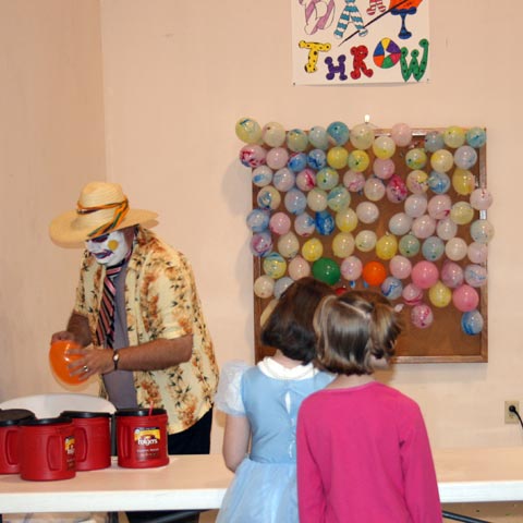 Popping balloons is always a winner.